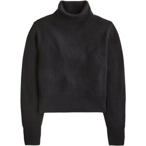 J Crew Ribbed cashmere turtleneck sweater XS Black